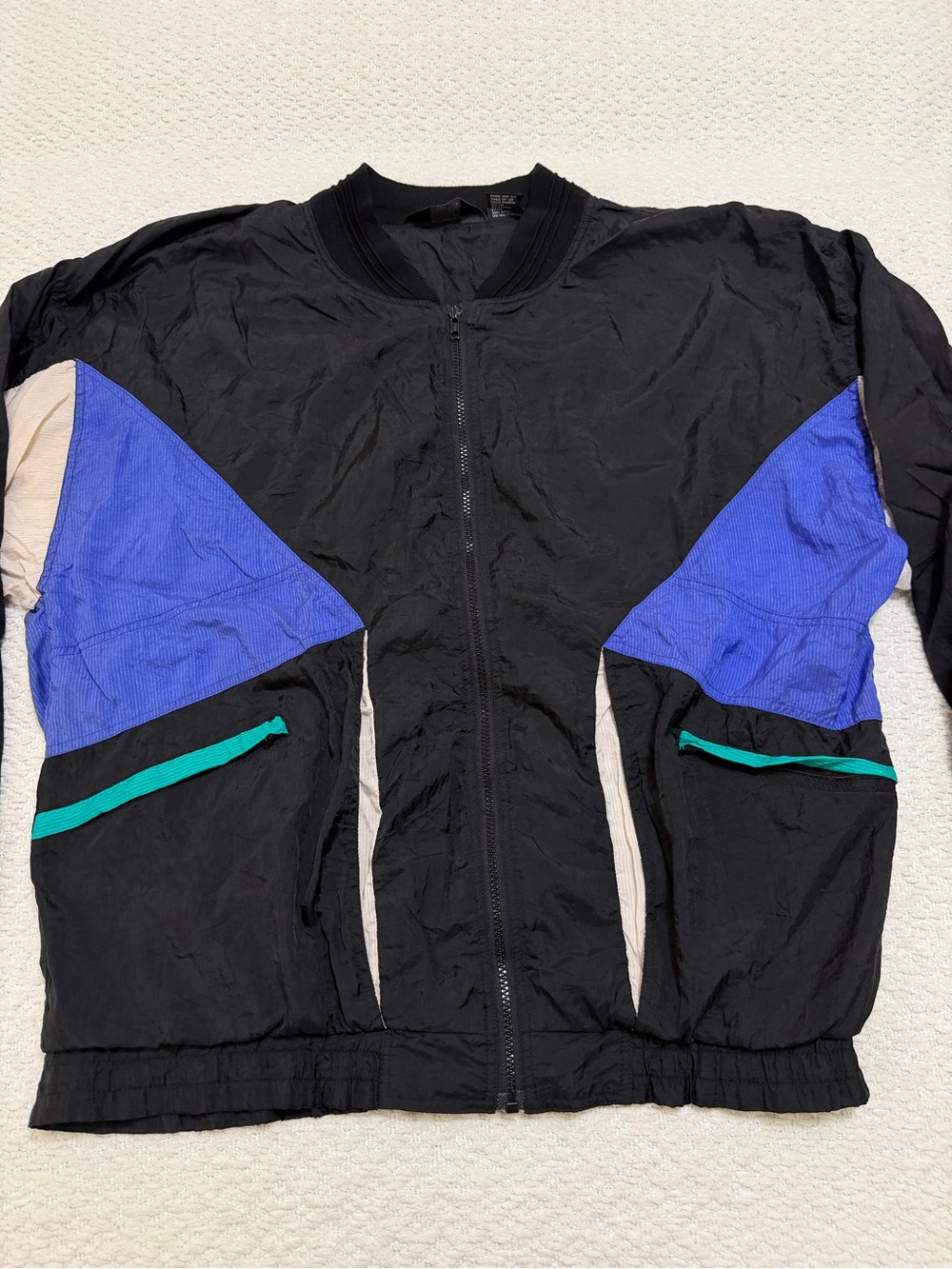 Christian Dior Monsieur Vintage Color Block Windbreaker Jacket Men’s Size Large